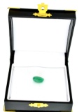 APP: 1.1k 4.89CT Oval Cut Green Emerald Gemstone