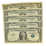 (5) 1957 $1 U.S. Silver Certificates