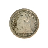 1853 Arrows At Date Liberty Seated Half Dime Coin