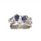 APP: 0.9k Fine Jewelry Designer Sebastian 1.50CT Sapphire and White Topaz Sterling Silver Ring