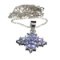 APP: 1.8k 1.61CT Tanzanite And Topaz Platinum Over Sterling Silver Pendant With Chain