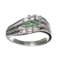 Designer Sebastian 0.25CT Green Beryl Emerald And Topaz Platinum Over Sterling Silver Ring