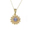 APP: 1k Fine Jewelry 14 KT Gold, 0.36CT Round Cut Tanzanite And Diamond Pendant With Chain
