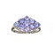 APP: 1.6k Fine Jewelry 1.80CT Round Cut Tanzanite And Sterling Silver Cluster Ring