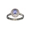 APP: 0.8k Fine Jewelry 0.78CT Tanzanite And White Sapphire Sterling Silver Ring