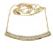 Sevil Designs Gold And Swarovski Elements Curve Necklace