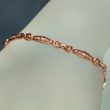 APP: 3.3k *Fine Jewelry 14 KT Rose Gold, 0.50CT Round Brilliant Cut Diamond Bracelet (VGN A-309)