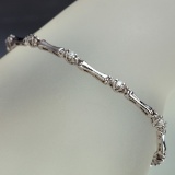 APP: 3.6k *Fine Jewelry 14 KT White Gold, 1.00CT Round Brilliant Cut Diamond Bracelet (VGN A-302)