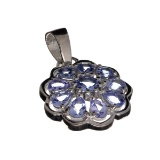 APP: 1.8k 1.80CT Mixed Cut Tanzanite And Platinum Over Sterling Silver Pendant