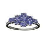 APP: 1.5k Fine Jewelry 1.84CT Oval Cut Violet Blue Tanzanite And Platinum Over Sterling Silver Ring