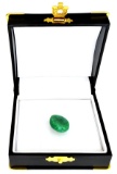 APP: 0.8k 14.40CT Oval Cut Cabochon Green Beryl Gemstone