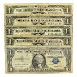 (5) 1957 $1 U.S. Silver Certificates