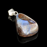 13.45 Boulder Opal Sterling Silver Pendant