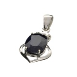 APP: 2.6k Fine Jewelry 3.15CT Blue Sapphire/Topaz And Sterling Silver Pendant
