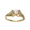 APP: 1k Fine Jewelry 10kt. Yellow/White Gold Round Cut Akoya Pearl And Diamond Ring