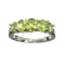 APP: 0.9k Fine Jewelry 1.50CT Oval Cut Green Peridot And Platinum Over Sterling Silver Ring