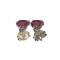 APP: 0.7k Fine Jewelry 0.50CT Pear Cut Ruby And Platinum Over Sterling Silver Earrings