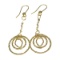 Exquisite 14 kt. Gold, Dangle With Fancy Circle Drop Earrings