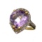 14 kt. Yellow and White Gold, 9.46CT Amethyst Ring