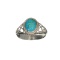 APP: 0.3k Fine Jewelry 1.94CT Cabochon Cut Blue Turquoise And Sterling Silver Ring