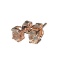 Fine Jewelry 0.85CT Oval Cut Morganite W A Rose Gold Overlay And Sterling Silver Earrings