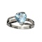 APP: 0.7k Fine Jewelry 1.53CT Blue And Colorless Topaz Platinum Over Sterling Silver Ring