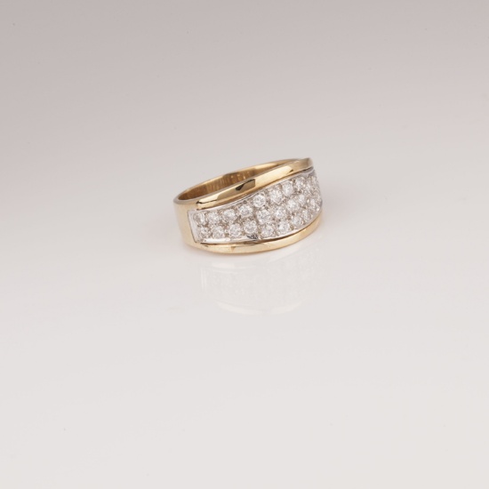 *Fine Jewelry Custom Made 14 KT Gold And 1.00CT Diamond Ring (FR F526)