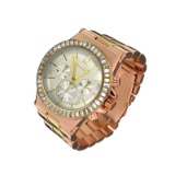New Women's Montres Carlo, Stainless Steel Back, Water Resistant, Quartz Movement, Metal Band Watch