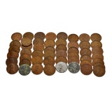 50 Assorted 1909 - 1958 Wheat Pennies Coin