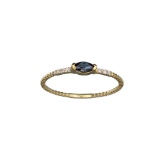 APP: 0.5k Fine Jewelry 14 KT Gold, 0.20CT Blue Sapphire And Diamond Ring