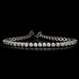 APP: 7k *Fine Jewelry 14 KT White Gold, 3.00CT Round Brilliant Cut Diamond Bracelet (VGN A-38)
