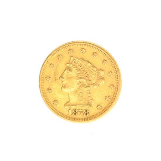 Very Rare 1878 $2.50 U.S. Liberty Head Gold Coin Great Investment