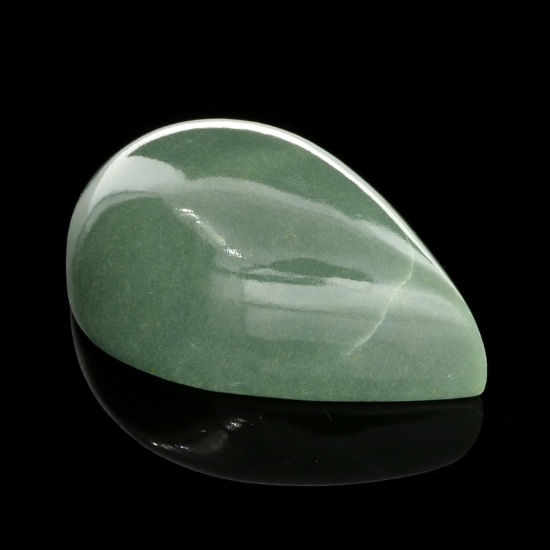 APP: 5.3k 376.50CT Pear Cut Cabochon Green Guatemala Jade Gemstone