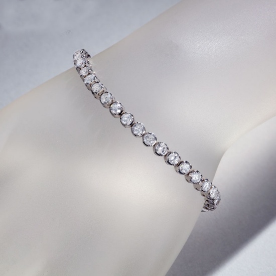 APP: 16.5k *Fine Jewelry 14 KT White Gold, 7.00CT Round Brilliant Cut Diamond Bracelet (VGN A-43)