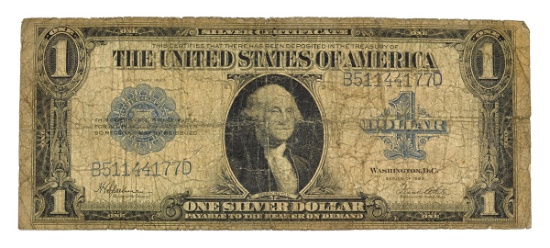 Nice 1923 $1 Large Size Silver Certificate