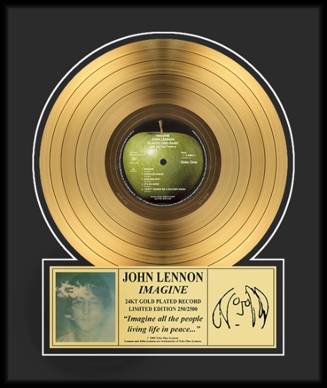 JOHN LENNON ''Imagine'' Gold LP-Limited Edition