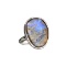 APP: 0.9k Fine Jewelry 9.50CT Free Form Blue Boulder Brown Opal And Sterling Silver Ring