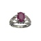 APP: 0.6k Fine Jewelry 2.50CT Oval Cut Ruby And Sterling Silver Ring