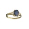 APP: 1.1k Fine Jewelry Designer Sebastian 14 KT Gold, 1.67CT Blue And White Sapphire Ring