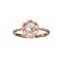 Fine Jewelry, Designer Sebastian 14 KT Rose Gold, 0.53CT Round Cut Morganite And Diamond Ring