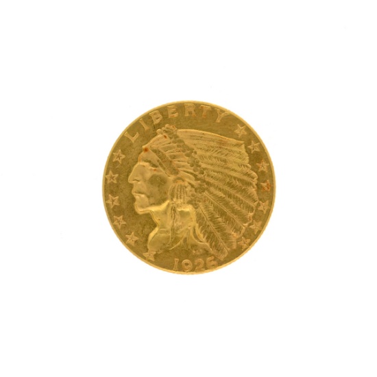 *1926 $2.5 Indian Head Gold Coin (DF)