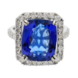 APP: 22.2k *14K Gold 7.71ct Tanzanite and 1.17ctw Diamond Ring (GIA CERTIFIED) (Vault_R3 5828)