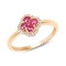 *Fine Jewelry 14 KT Gold, 2.31CT Ruby Round And White Diamond Ring (Q-R20606RWD-14KY)
