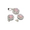Platinum Over Sterling Silver Opal French Cubic Zirconium Set