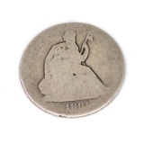 1861 Liberty Seated Half Dollar Coin
