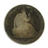 1858 Liberty Seated Half Dollar Coin