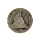 1876 Liberty Seated Quarter Dollar Coin