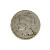 1865 Three Cent Nickel Coin