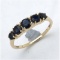 *Fine Jewelry 14K Gold, 2.00CT Blue Sapphire And White Round Diamond Ring (Q-R19306BSAPHWD-14KY)
