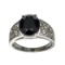 APP: 0.7k Fine Jewelry Designer Sebastian, 4.08CT Oval Cut Blue Sapphire And Sterling Silver Ring